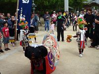2011年 津田石清水神社 秋季例大祭 松原の獅子舞の写真①