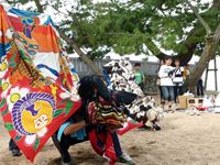 2011年 津田石清水神社 秋季例大祭 西町の獅子舞の写真②