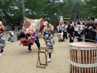 2012年 津田石清水神社 秋季例大祭 松原の獅子舞の写真
