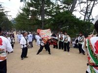 2012年 津田石清水神社 秋季例大祭 神野の獅子舞の写真①