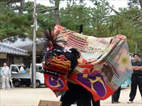 2014年 津田石清水神社 秋季例大祭 獅子舞の写真④